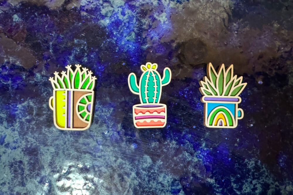 Деревянный магнит «Кактус»